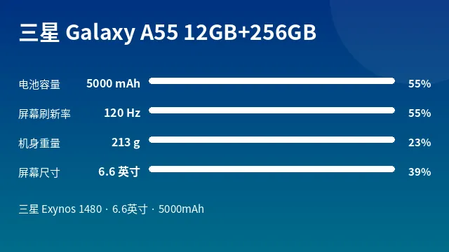 三星 Galaxy A55 12GB+256GB 参数速览