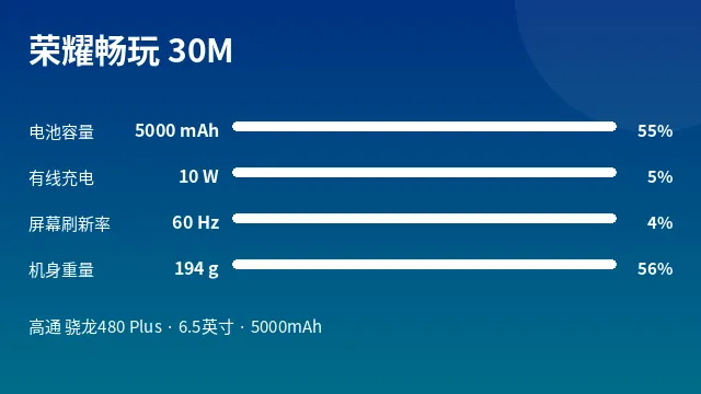 荣耀畅玩 30M 参数速览